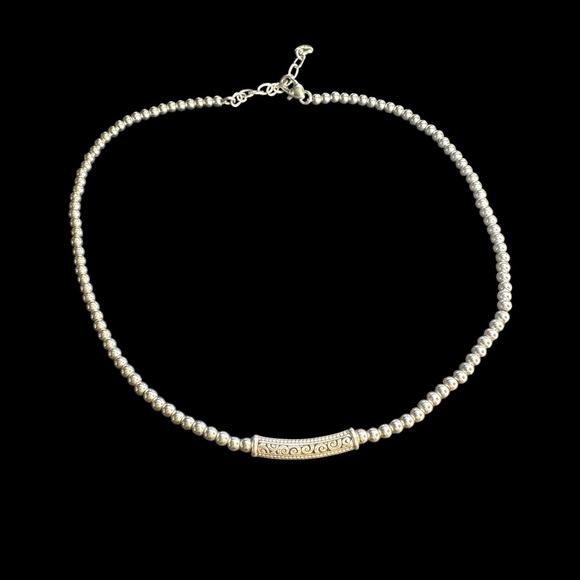 Brighton Silver Mingle Adore Bar Collar Necklace - Picture 1 of 3